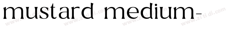 mustard medium字体转换